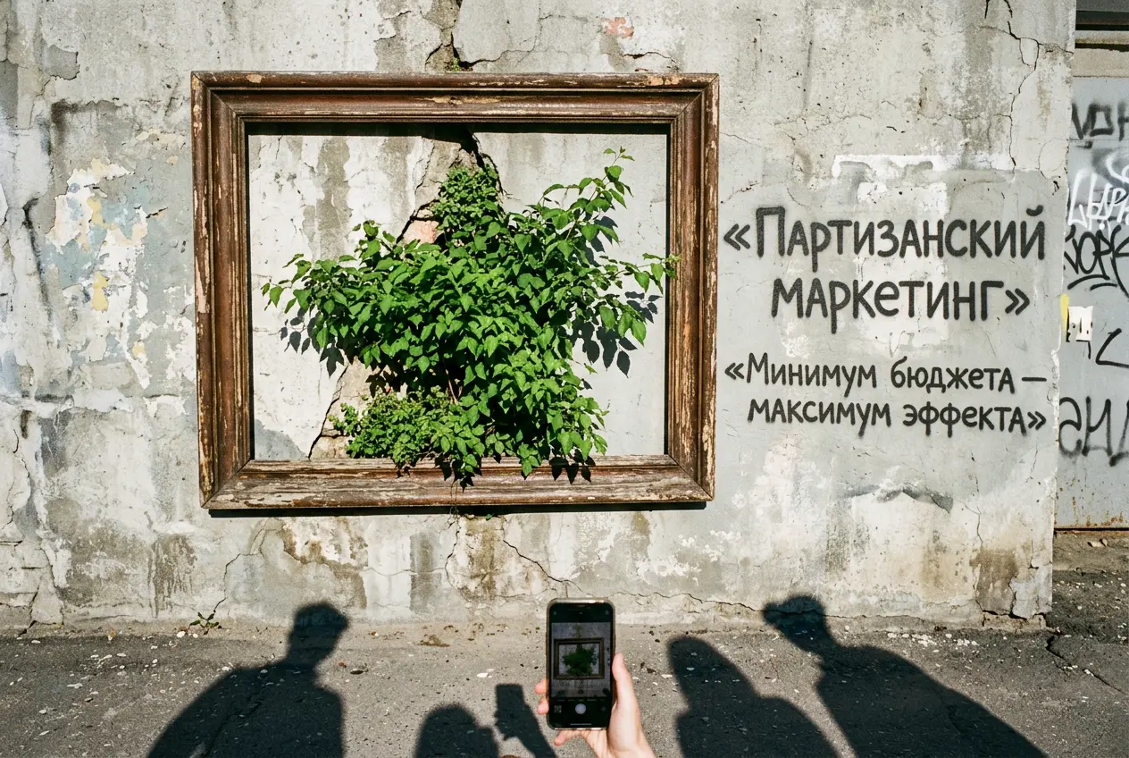 Firefly_Gemini Flash_Сюжет- Уличная сцена. Бетонная стена с облупившейся краской. В центре — яркий, необыч 20327.webp