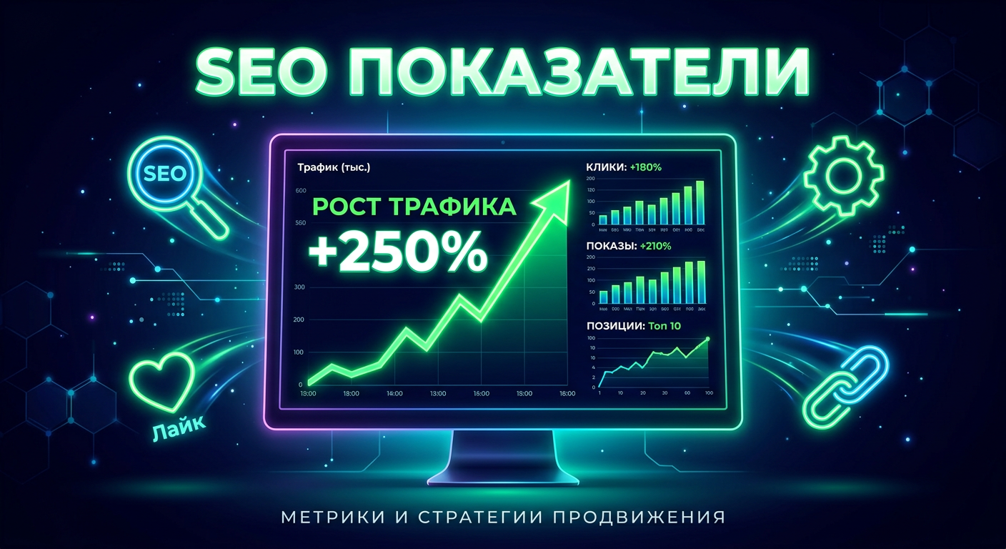 Firefly_Gemini Flash_Большой монитор с графиками роста (стрелка вверх, подпись «рост трафика +250-»). Вокр 363520.png